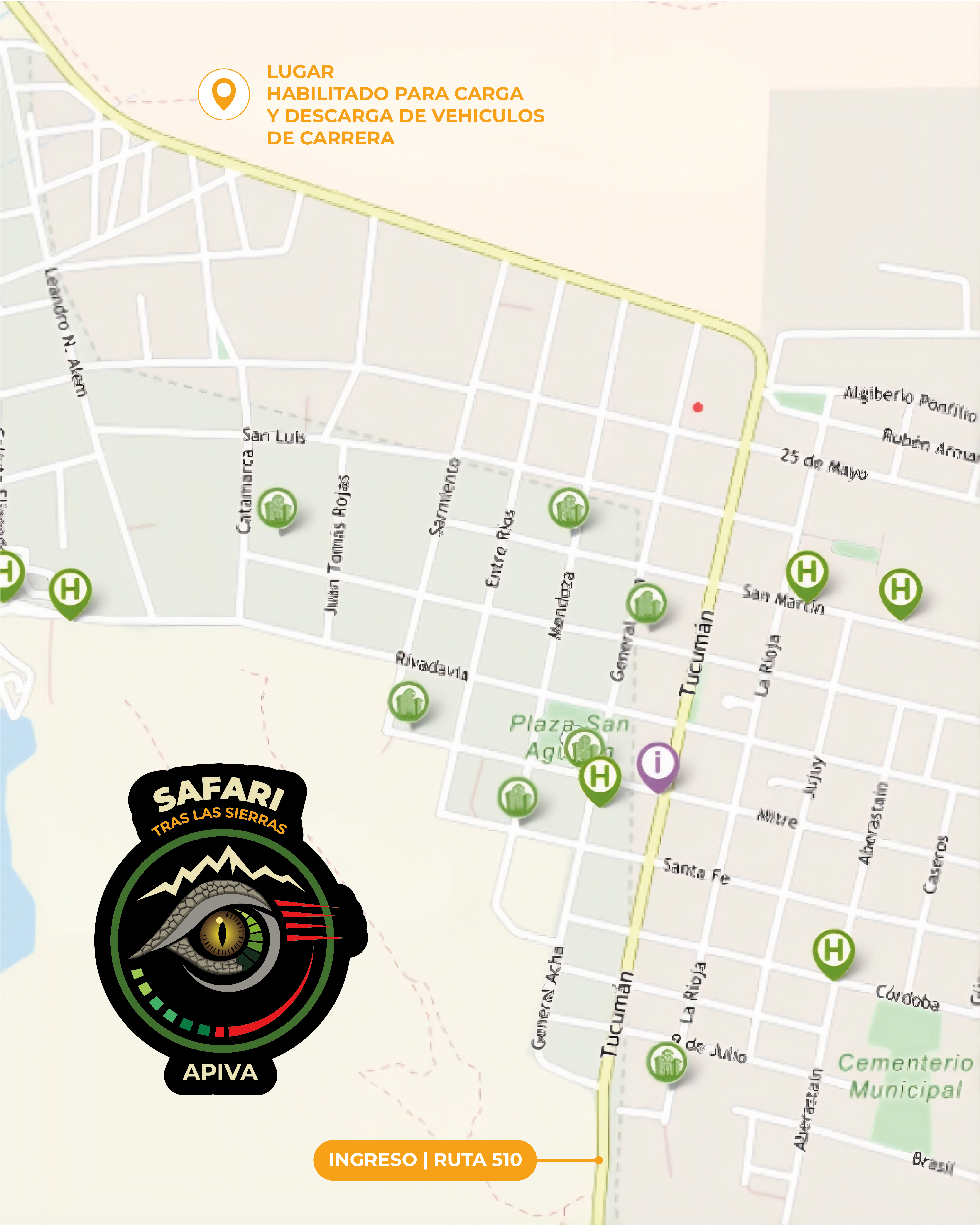 Mapa Safari Tras las Sierras - Pilotos